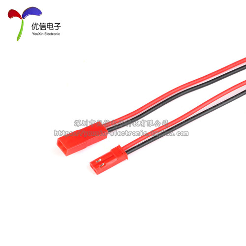 JST-2P 母头/公头 插座对插线连接线 LED公母插头 红黑 10CM/20CM - 图0