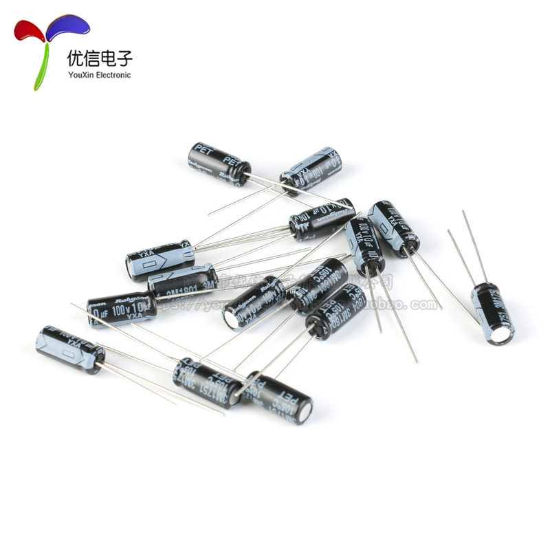 原装正品 100V 10uF ±20% 100PX10MEFC5X11 直插电解电容 10只 - 图1