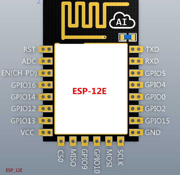 【优信电子】ESP-12E ESP8266串口WIFI业界里程碑无线模块-图2