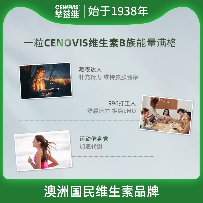 澳洲Cenovis萃益维B族维生素B250片复合VB维他命维生素cw独售-图3