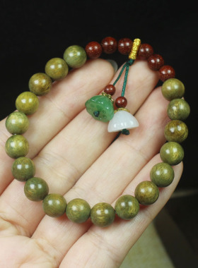 绿檀古风手串日常盘玩佛珠