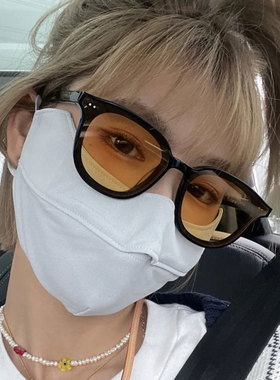 jennie同款墨镜小脸男士黄色韩版