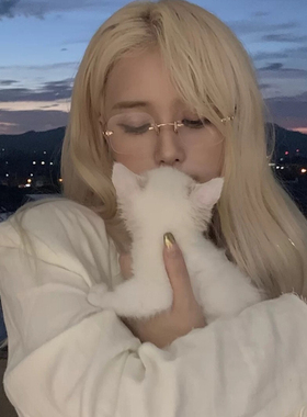 jennie同款无框眼镜禁欲系素颜镜
