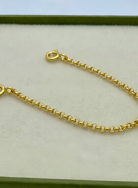 925银镀金项链手链延长链2mm