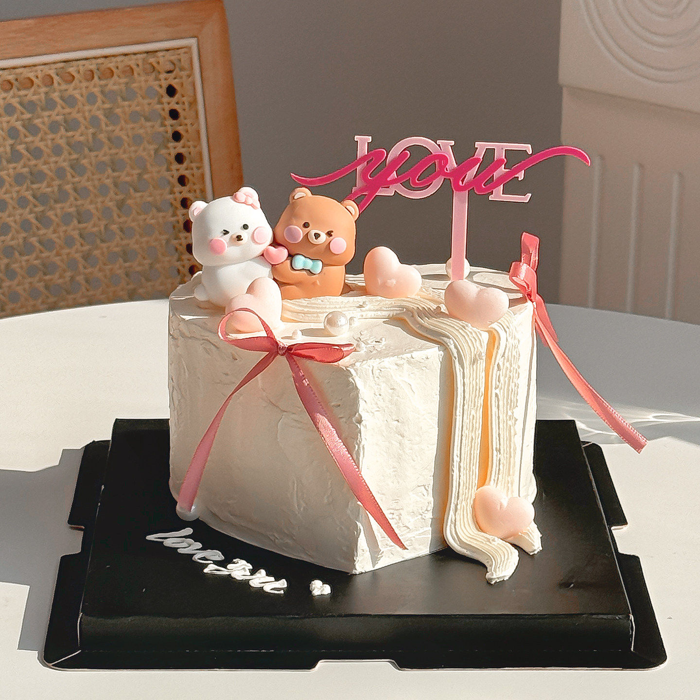 2.14情人节love you亚克力蛋糕装饰插件立体软胶情侣小熊烘焙摆件,淘宝优惠券,粉丝福利购,淘宝优惠卷