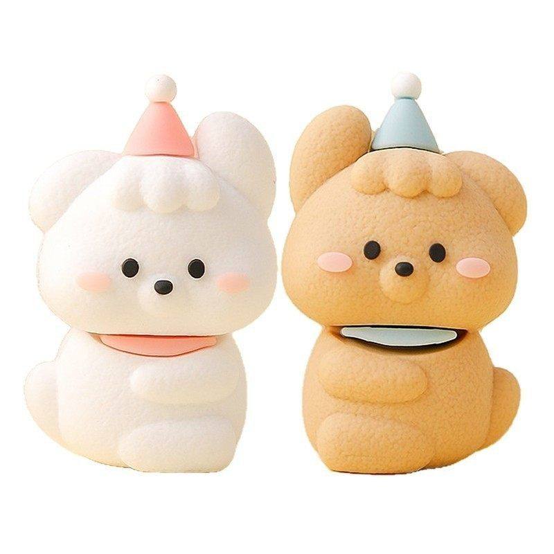 214情人节蛋糕装饰卡通可爱情侣软胶小熊小兔线条狗kt猫摆件插件,淘宝优惠券,粉丝福利购,淘宝优惠卷