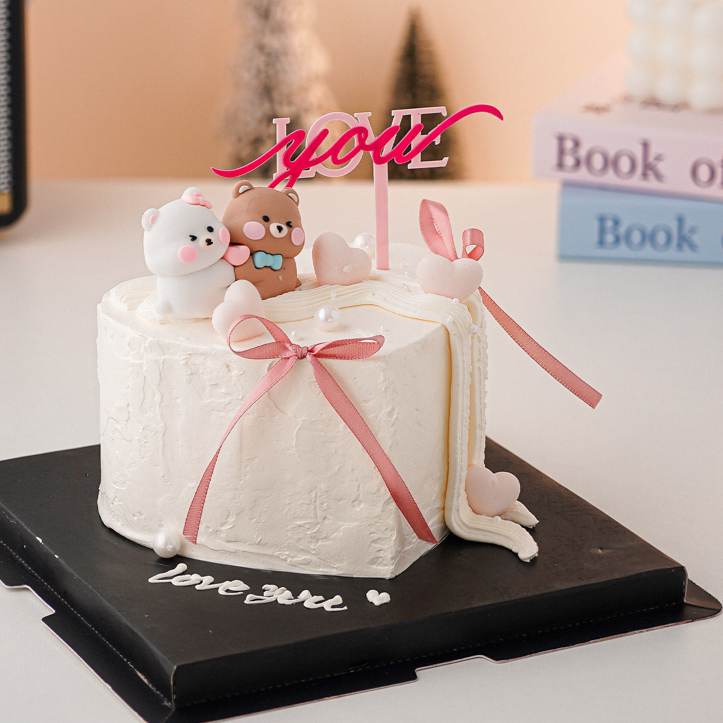 2.14情人节love you亚克力蛋糕装饰插件立体软胶情侣小熊烘焙摆件,淘宝优惠券,粉丝福利购,淘宝优惠卷