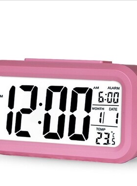 Digital Alarm LED Clock闹钟snooze Control Backlight Calendar