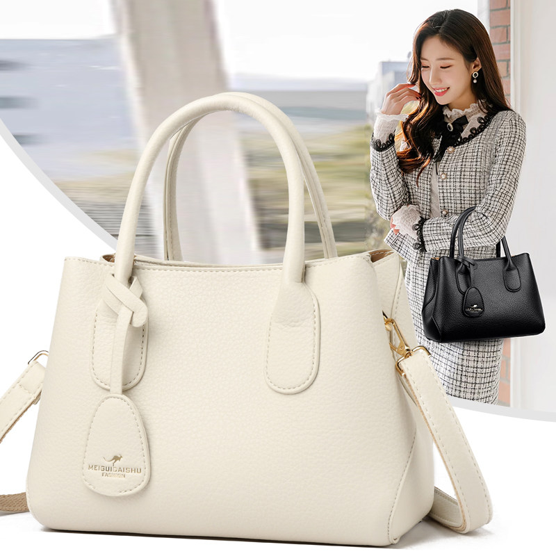 袋鼠专柜女包大气简约女士手提包2026新款中年送婆婆妈妈包真皮包,淘宝优惠券,粉丝福利购,淘宝优惠卷