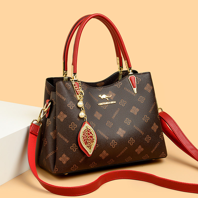 袋鼠专柜复古手提包中年妈妈包女士斜挎包2026新款真皮包包大气潮,淘宝优惠券,粉丝福利购,淘宝优惠卷