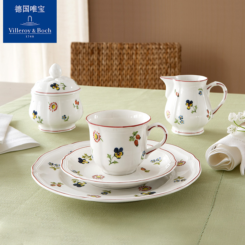 villeroyboch德国唯宝进口欧式咖啡杯碟套装家用茶杯具简约小花园 - 图1