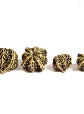 黄铜实心核桃手玩长辈男铜核桃