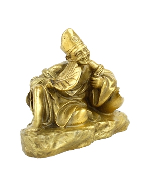 纯铜玄关装饰济公佛像