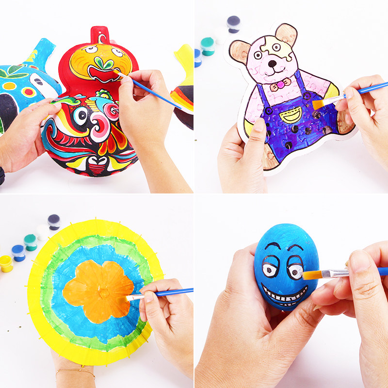 画刷幼儿园儿童创意diy全套涂鸦笔刷工具初学者美术专用_虎窝淘