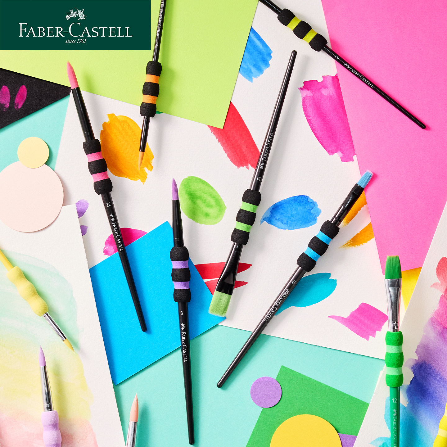 德国辉柏嘉水彩画笔套装初学者手绘儿童彩色画笔水粉笔美术专业成人水溶彩铅丙烯颜料画笔水彩笔6支卡装,淘宝优惠券,粉丝福利购,淘宝优惠卷