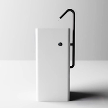 Custom size floor washing basin upright independent column basin integrated forming small family type balcony basin artificial stone surface basin