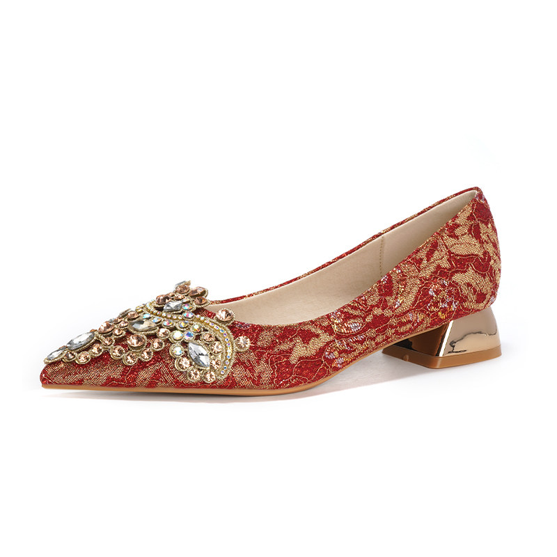 绝美红色秀禾婚鞋女2025新款不累脚粗跟中式敬酒服新娘鞋孕妇可穿,淘宝优惠券,粉丝福利购,淘宝优惠卷