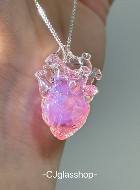 闺蜜礼物项链银手工玻璃原创设计