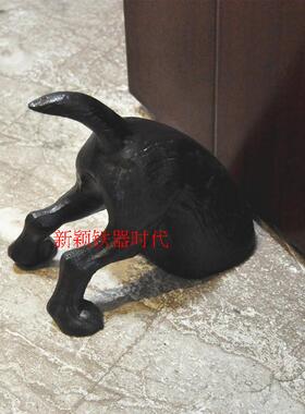 铸铁小狗铁艺装饰物安全防风防碰活动门挡门楔子门顶门阻门塞创意