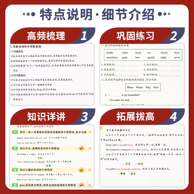 2023版 一本小学英语必备词汇英语作文英语语法三四五六年级通用版 小学英语单词理解专项同步训练教材同步 课外阅读练习题_兜兜图书专营店_书籍/杂志/报纸-第4张图片-提都小院