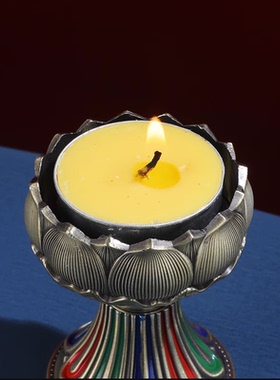 天语龙吟合金灯座莲花款家居摆件