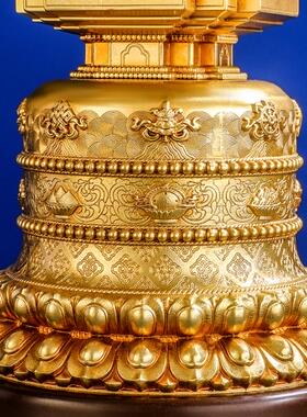 宝塔慧宝纯铜纯铜摆件噶当塔