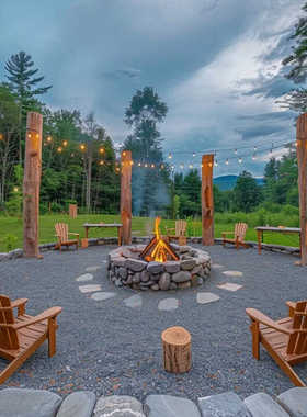 篝火营地户外大型原木设施定制