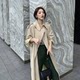 High-end khaki trench coat for women 2025 new spring and autumn this year's popular mid-length coat for small people