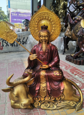 骑牛老君像中式摆件大号太上老君