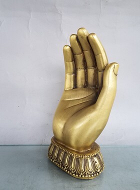 黄铜中式佛堂佛手观音佛手摆件