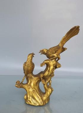 喜鹊登梅铜喜鹊摆件家居招财中式