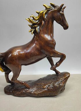 铜马摆件马到成功招财办公室桌面