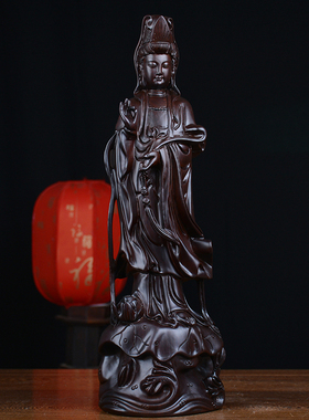 黑檀木雕佛像摆件客厅工艺品