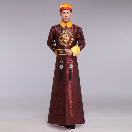 出租古装汉服清朝男旗装阿哥贝勒服王爷清代满族旗袍中国风表演服 - 图1