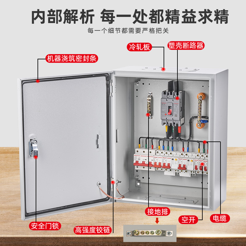 工厂工地电箱时配电箱家用电表明临套配电箱箱暗装用低压成开关箱