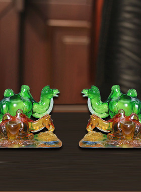 集雅轩宋韶光大师2026马年吉祥物生肖属猴 健行万里 琉璃吊坠礼品