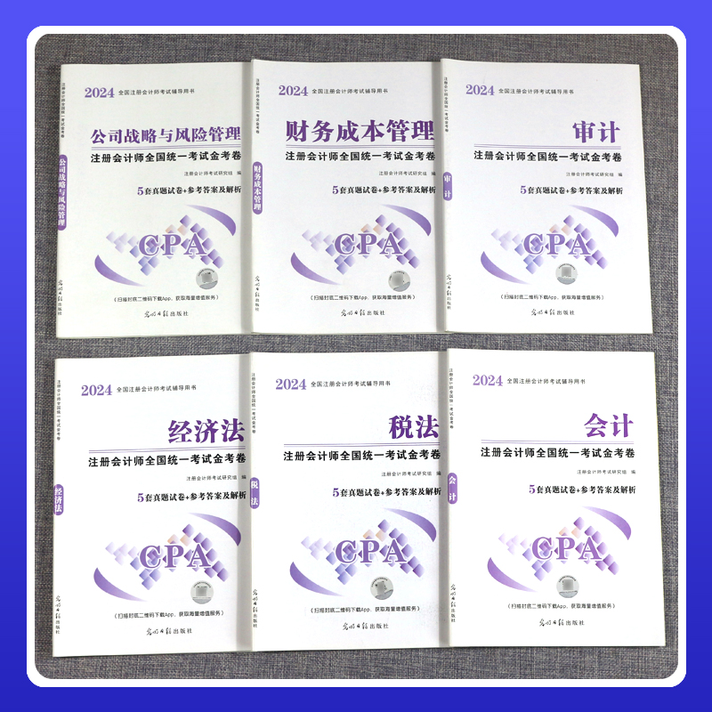 现货2024年cpa教材注会注册会计师教材应试指南会计税法经济法审计财务成本管理公司战略与风险2023cpa注会教材轻一练习题历年真题 - 图1