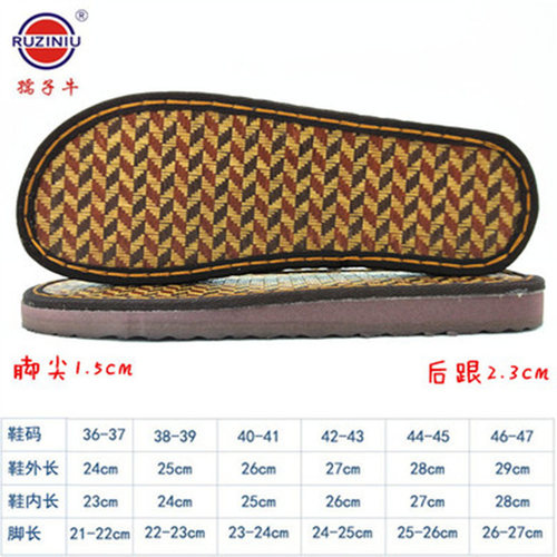 孺子牛夏季鞋底耐磨防滑凉鞋底手工编织凉鞋拖鞋底亚麻竹凉高跟女 - 图1