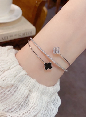 精致个性轻奢高级感超闪开口手环