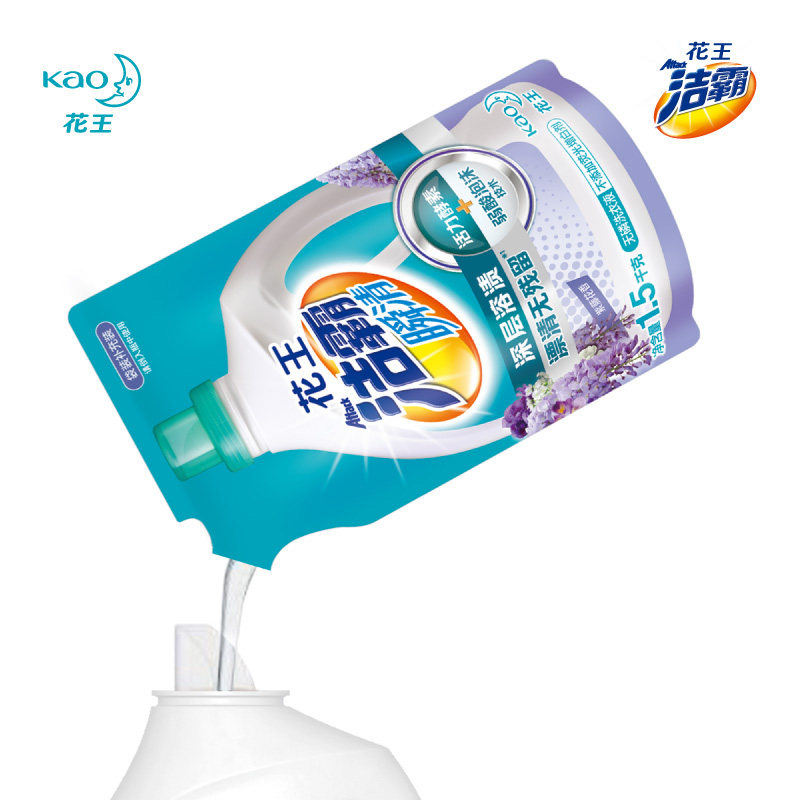 日本花王洁霸瞬清紫藤香9kg洗衣液 洁霸常规洗衣液