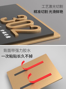 亚克力定制门牌号码牌平安喜乐