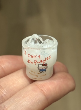 【仿真甜点系列】迷你可爱小猫冰杯造型树脂摆件创意桌面装饰