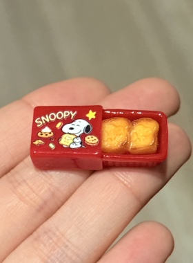【仿真饼干系列】迷你可爱史努比造型树脂摆件创意桌面零食盒
