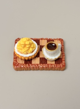 迷你芒果蛋糕微缩食玩甜品树脂配件diy饰品过家家创意桌面摆件
