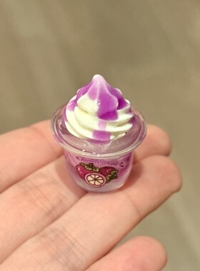 【仿真圣代系列】淋酱冰淇淋圣代 diy甜品杯微缩食玩娃屋摆件