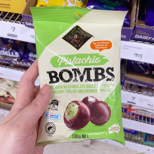 澳洲代购直邮 Hugos Pistachio Bombs 开心果迪拜巧克力球 130g - 图1