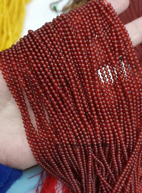 2-4mm红玛瑙散珠diy发簪璎珞饰品