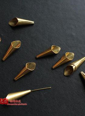 diy手工原色耳环铜配件新品