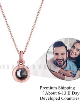 S925纯银时尚简约椭圆项链吊坠