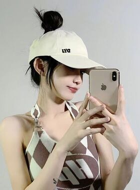 夏季女空顶防晒可扎高马尾棒球帽